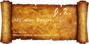 Jámbor Kevin névjegykártya