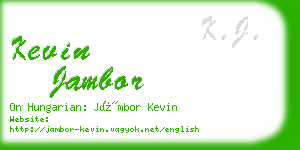 kevin jambor business card